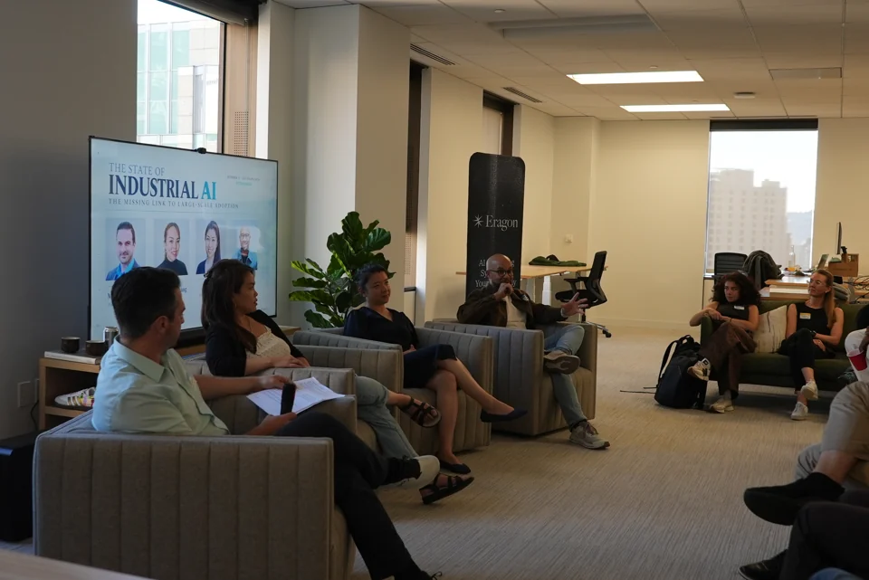 The panel in conversation at Eragon's San Francisco office.